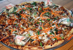Kung pao chicken pizza